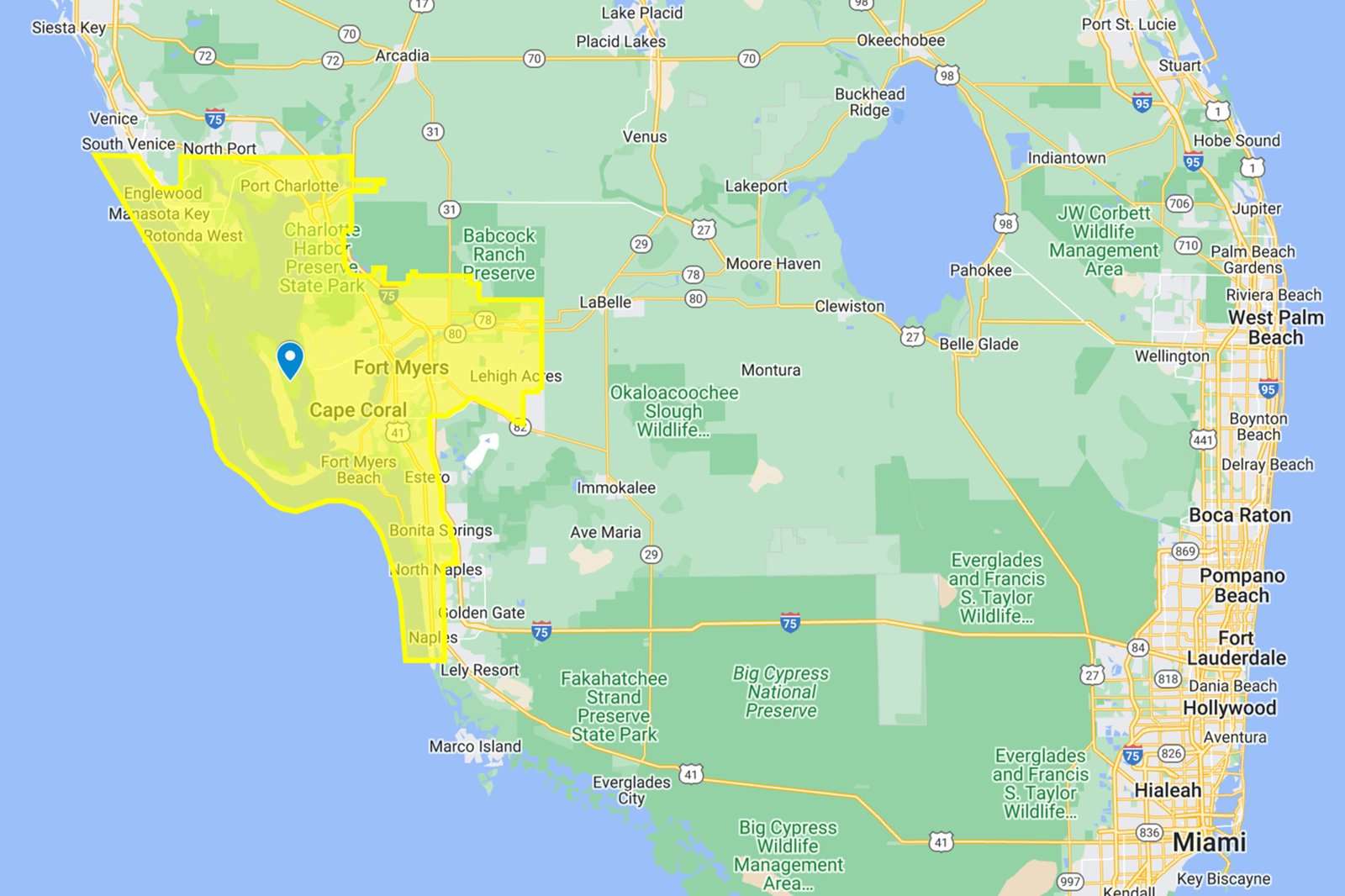 Little Pine Island Mitigation Bank Service Area Map Full