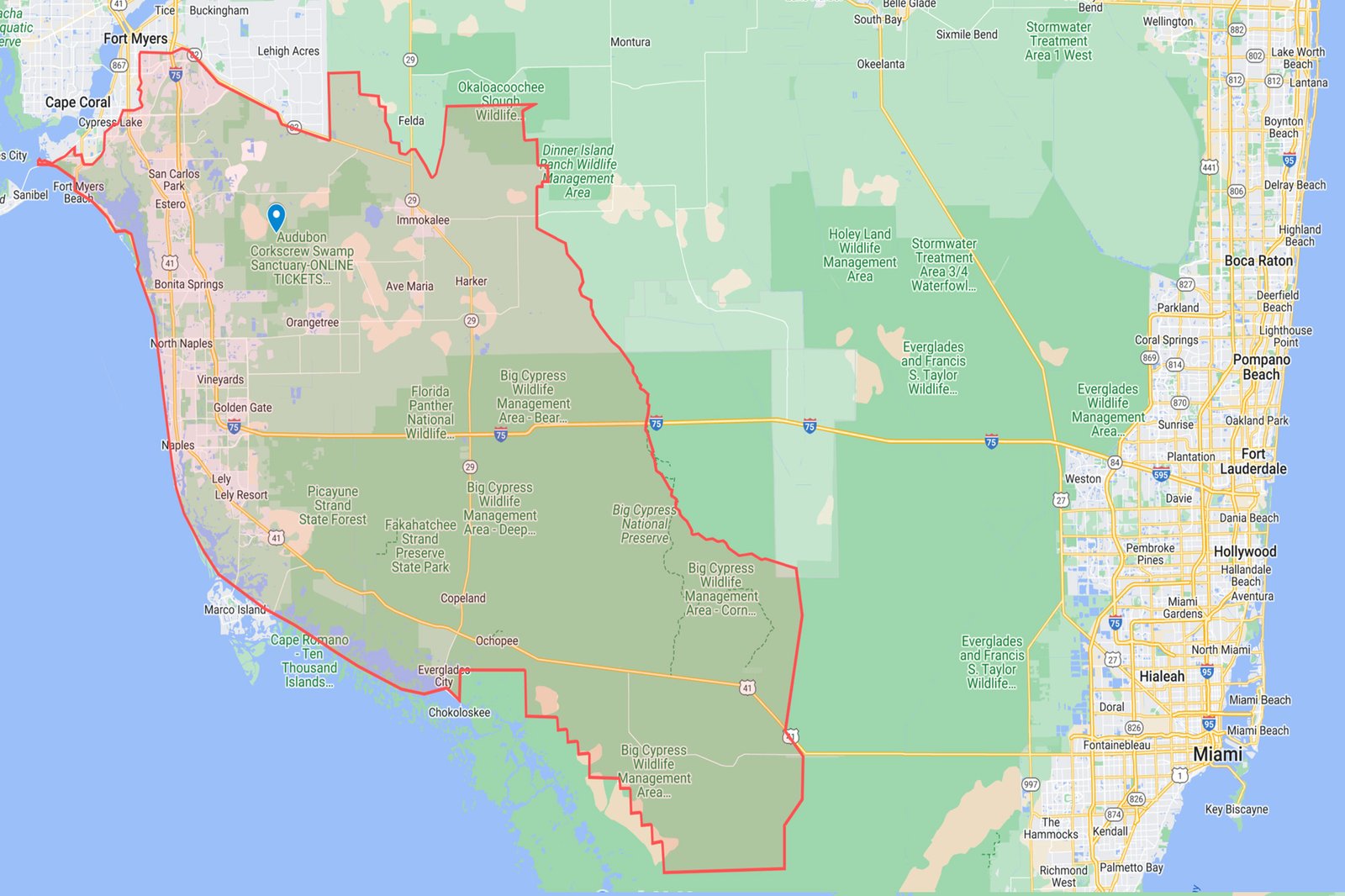 Panther Island Service Area Map Full