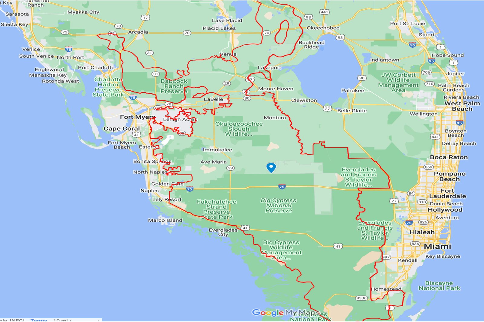 Panther Passage Mitigation Bank Service Map Area Full